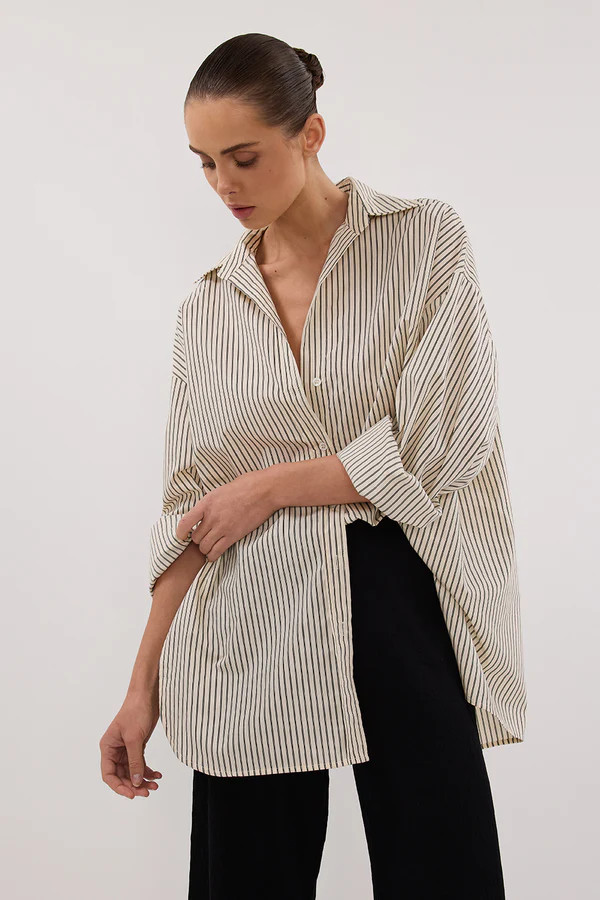 PALMA CREAM SILK BLEND SHIRT | DISSH