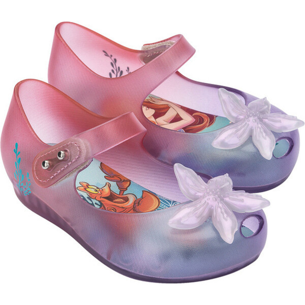 Mini Melissa Ultragirl + Little Mermaid II BB, Clear And Purple And Pink | Maisonette