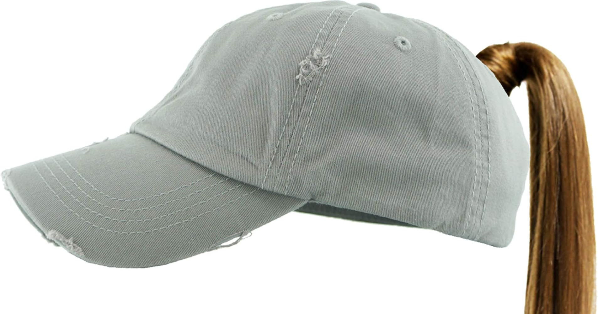 Bad Hair Day Ponytail All Cotton Baseball Cap Comfy Sports Hat Daily Wear Messy High Bun Fits Eve... | Amazon (US)