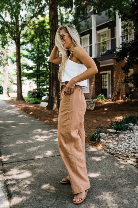 These pants but make it winter
These were the best seller this year! They are only a few sizes left but the wide leg tailored pants would make a great winter version and work friendly. Just add a crop white sweater to recreate the look

#LTKfindsunder100 #LTKsalealert #LTKCyberWeek