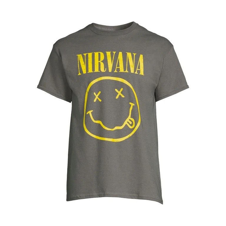 Nirvana Men's Smiley Logo Graphic Print Tee - Walmart.com | Walmart (US)