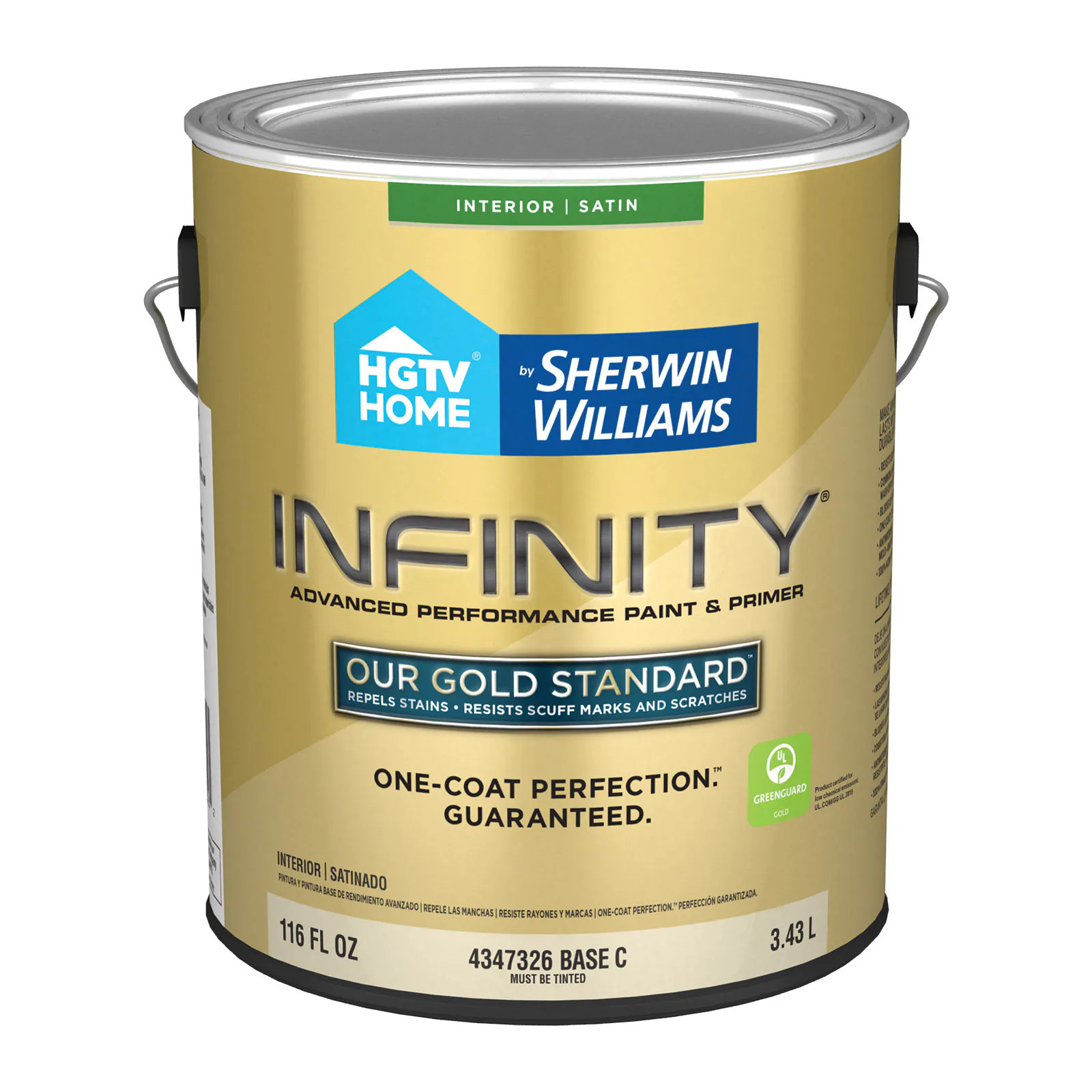HGTV HOME by Sherwin-Williams Infinity Satin Base C Tintable Interior Paint Paint + Primer ( 1-gallon ) | Lowe's