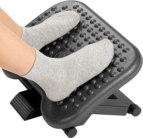HUANUO Adjustable Under Desk Footrest, Foot Rest for Under Desk at Work with Massage, Foot Stool ... | Amazon (US)