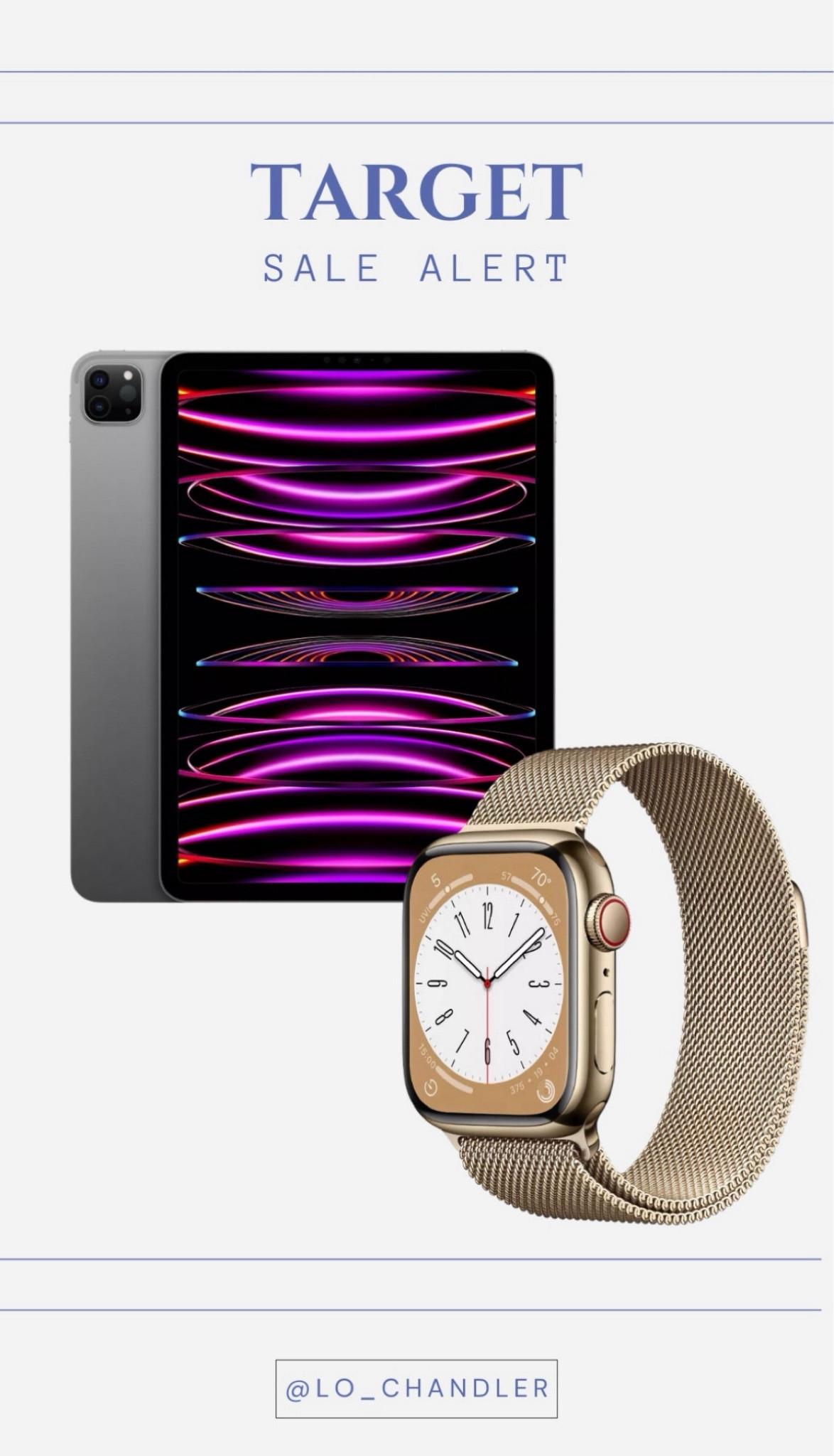 Target Apple Deals! iPads and watches at a super low price! 


Target 
Sale alert
Target sale 

#LTKSaleAlert #LTKGiftGuide