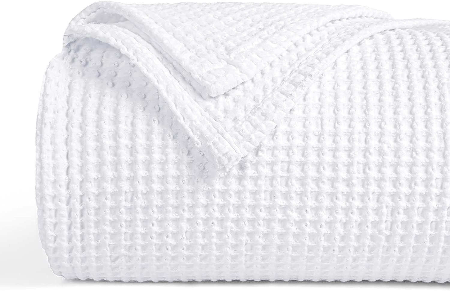 PHF 100% Cotton Waffle Weave Throw Blanket 50" x 60"- 405GSM Washed Warm Soft Lightweight Breatha... | Amazon (US)