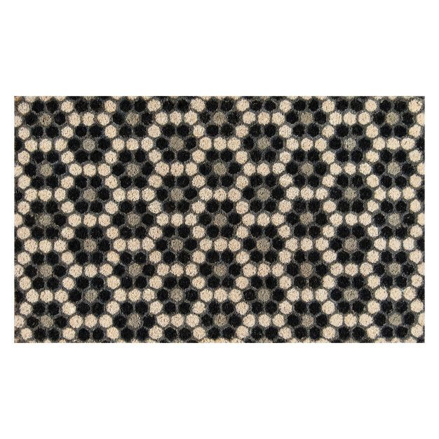 1'6"x2'6" Mosaic Design Woven Door Mat Black - Novogratz By Momeni | Target