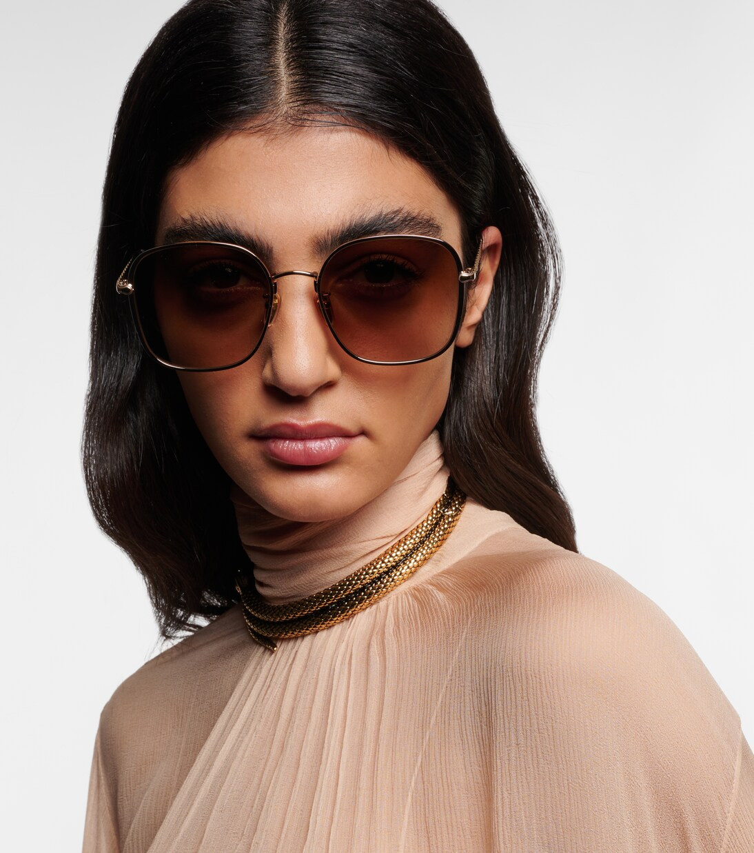 Scalloped square sunglasses | Mytheresa (INTL)