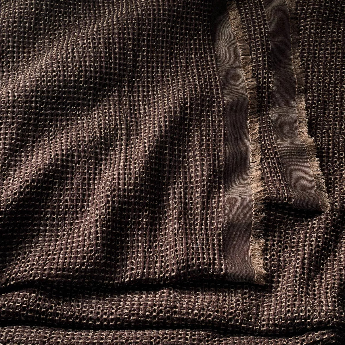 King Textured Waffle Coverlet Dark Fig - Casaluna™ | Target