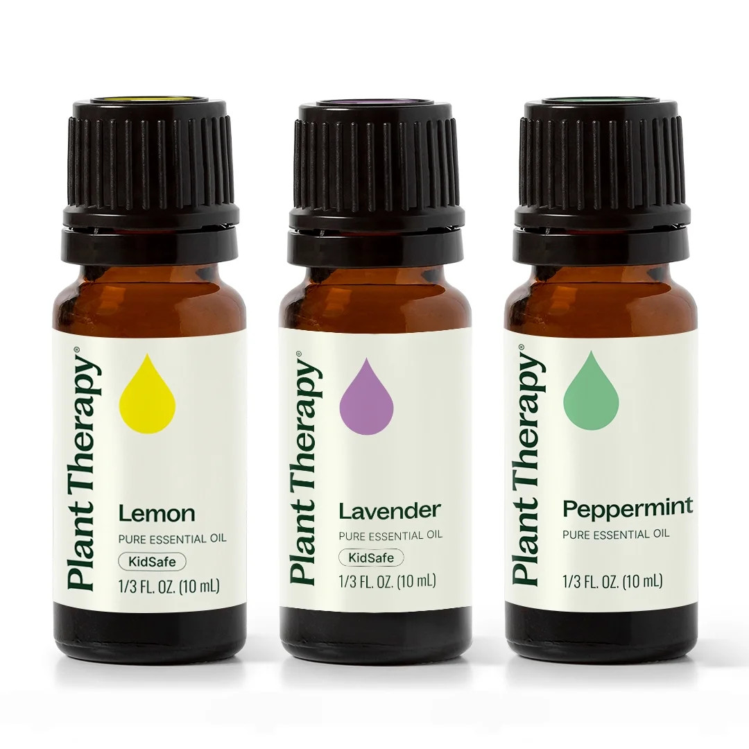 Plant Therapy Lemon, Lavender and Peppermint Essential Oil Set 10 mL (1/3 oz) 100% Pure, Undilute... | Walmart (US)