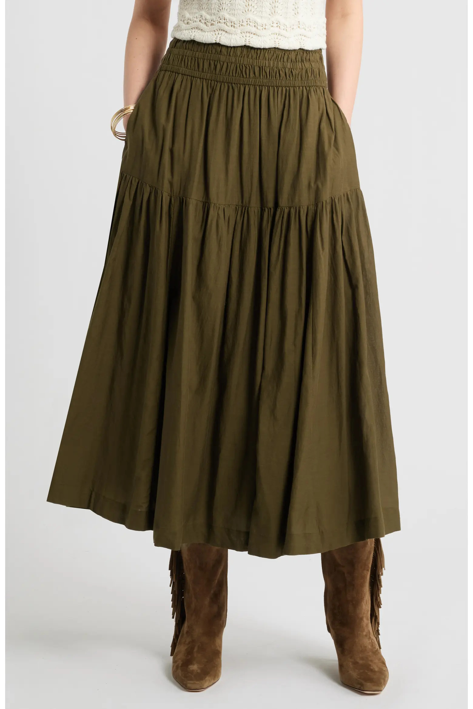 Smocked Waist Cotton Maxi Skirt (Women) | Nordstrom | Nordstrom
