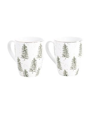2pk Pine Tree Mugs Set | TJ Maxx