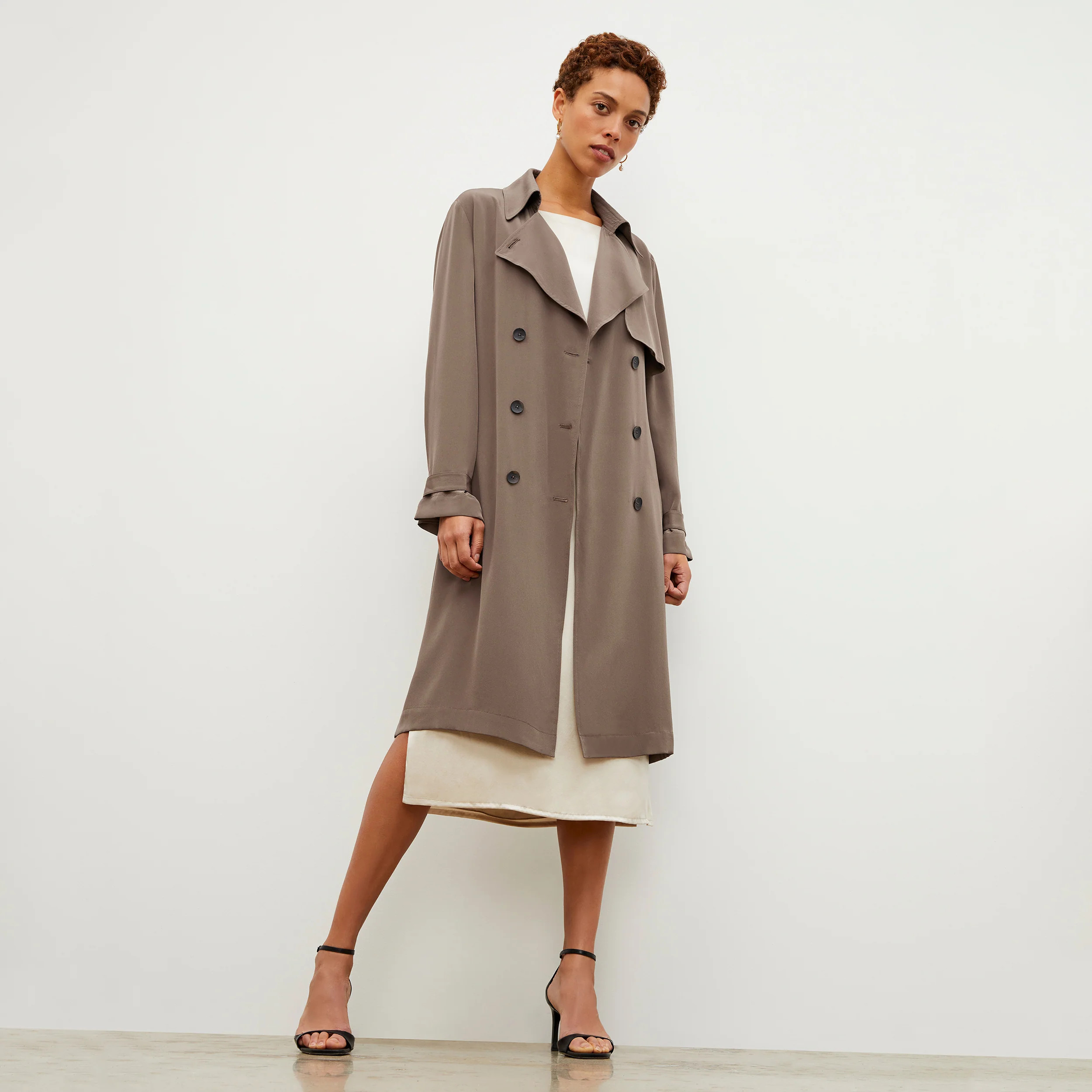 Jensen Trench - Silk :: Deep Khaki | MM LaFleur
