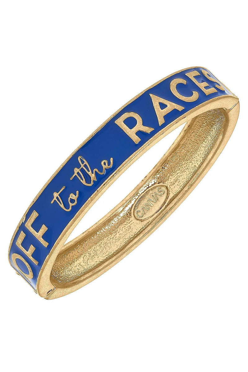 Off To The Races Enamel Hinge Bangle | CANVAS