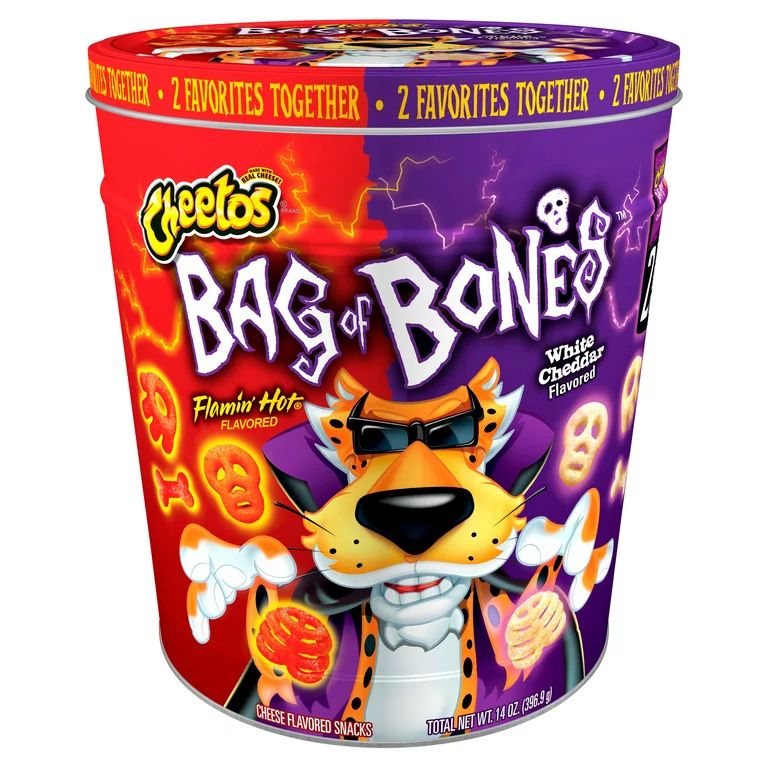 Cheetos Bag of Bones Cheese Flavored Snacks Halloween Tin 14 Ounce | Walmart (US)