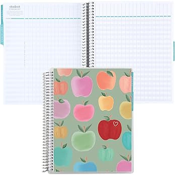 Erin Condren Spiral Teacher Record Book - Bold Blooms Classic Bound Cover | Spiral Bound Record B... | Amazon (US)