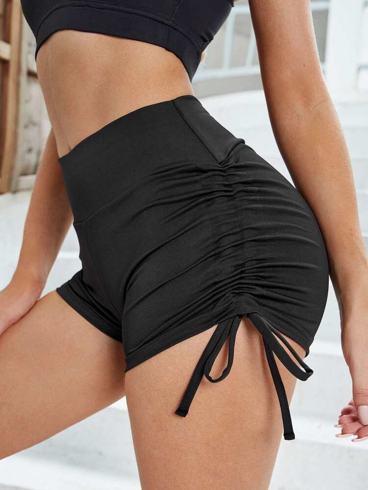 Wideband Waist Drawstring Side Sports Shorts | SHEIN