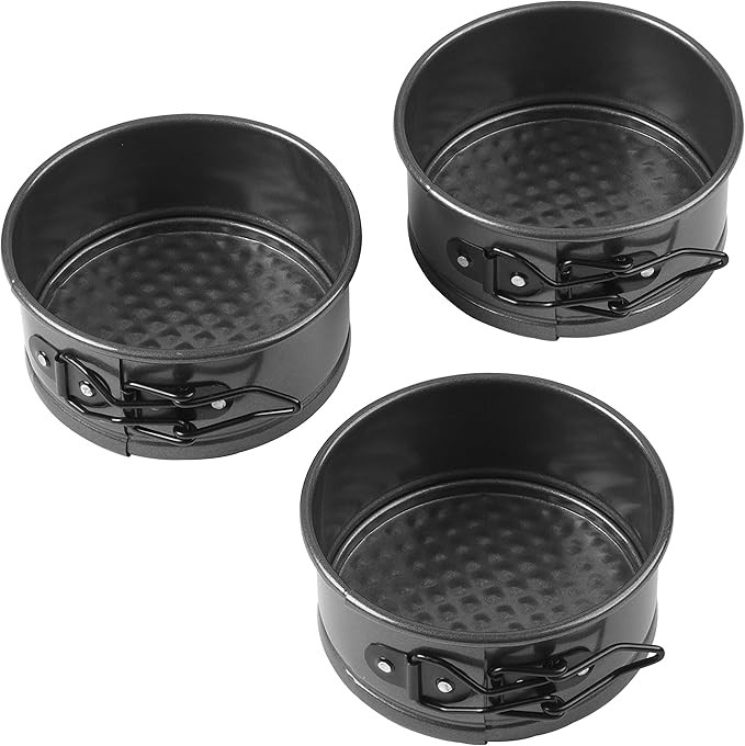 Wilton 4-Inch Mini Springform Pans for Mini Cheesecakes, Pizzas and Quiches, 3-Piece Set, Steel | Amazon (US)