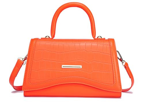 JHVYF Mini Purse for women Trendy Ladies Shoulder Bag Crossbody Purse for Women Satchels bag Orange | Amazon (US)