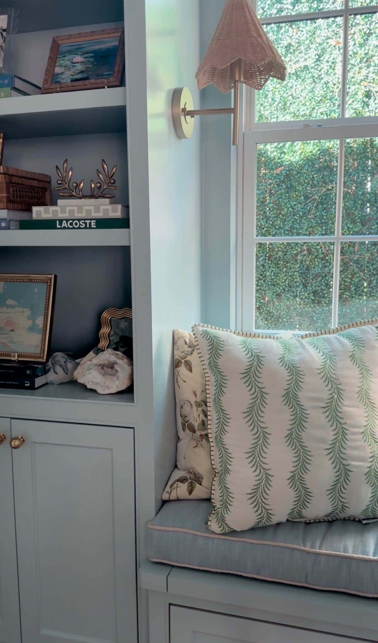 Scrolling fern pillows 