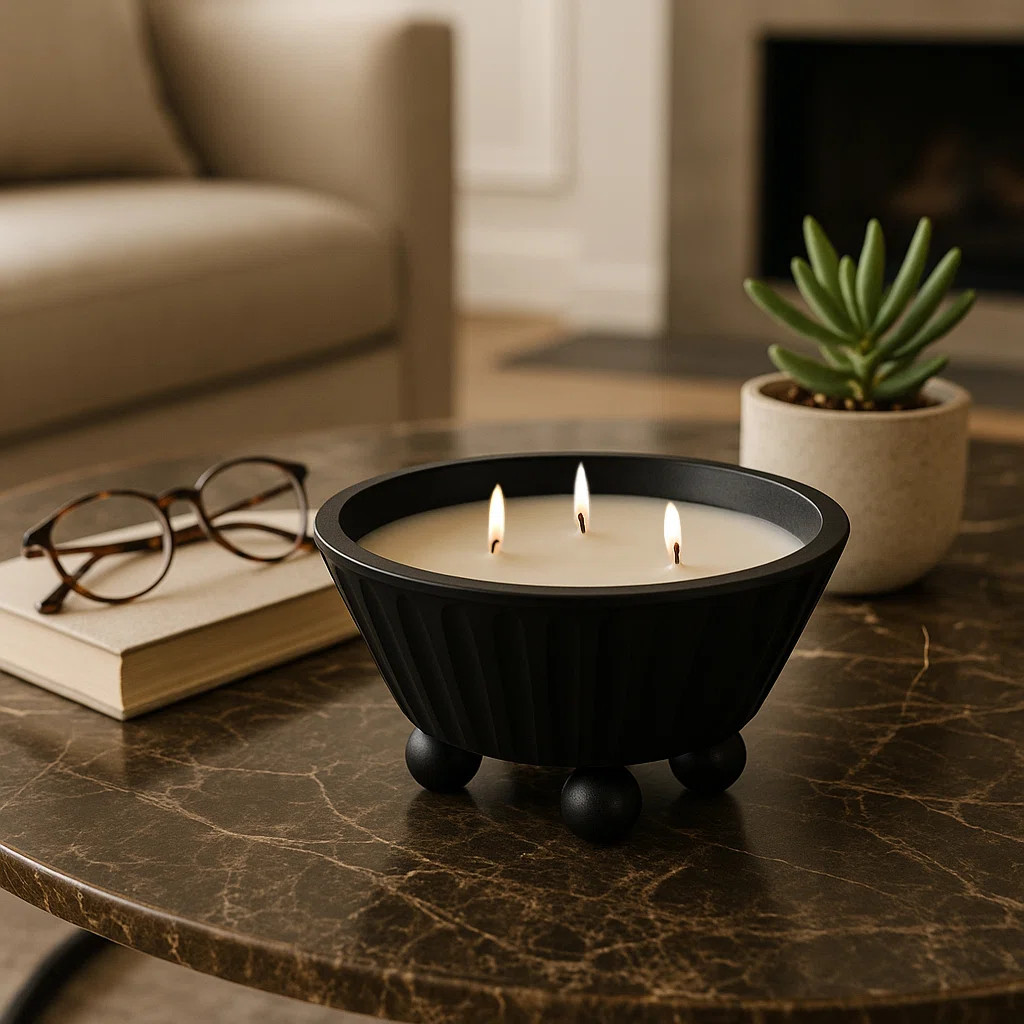 Freelon 9" W Mango Wood Bowl Scented Candle | Wayfair North America