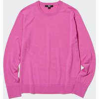 Uniqlo - Wool Crew Neck Jumper - Pink - S | UNIQLO (UK)