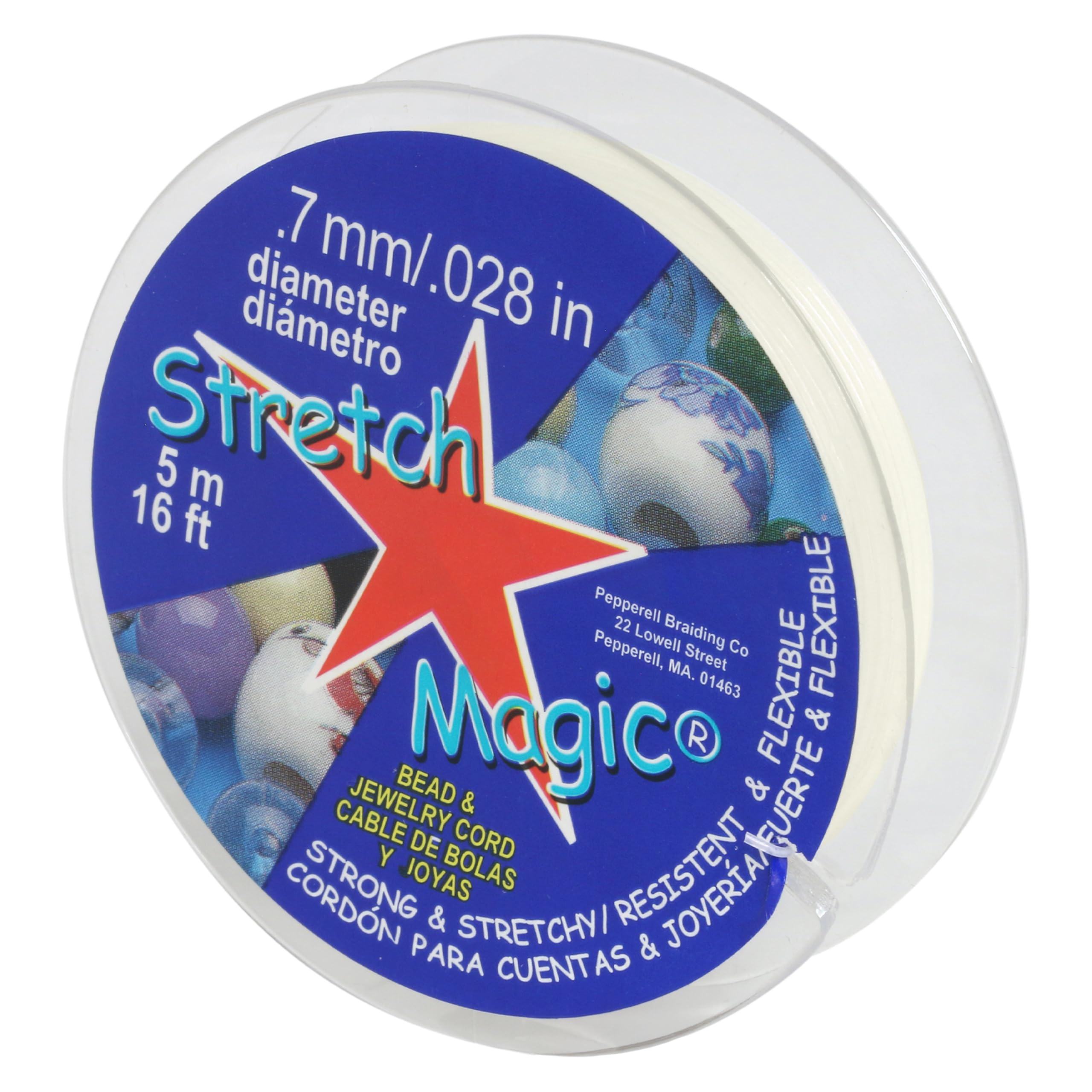 Stretch Magic Elastic Beading Cord – Pearl Color, 0.7mm in Diameter, 5-Meter (16 ft) - Easy to ... | Amazon (US)