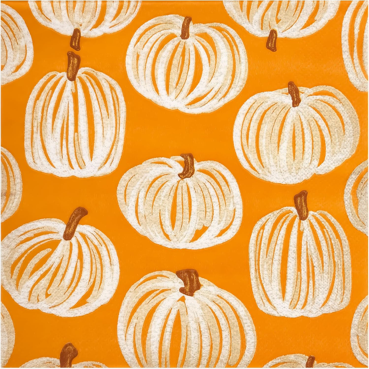 100 Pcs Fall Pumpkin Disposable Luncheon Paper Napkins 6.5in | Amazon (US)