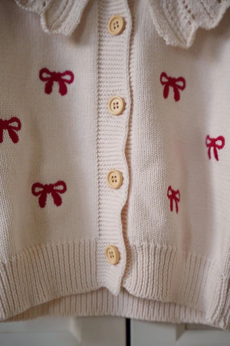 Bow Cardigan | Atlas Grey