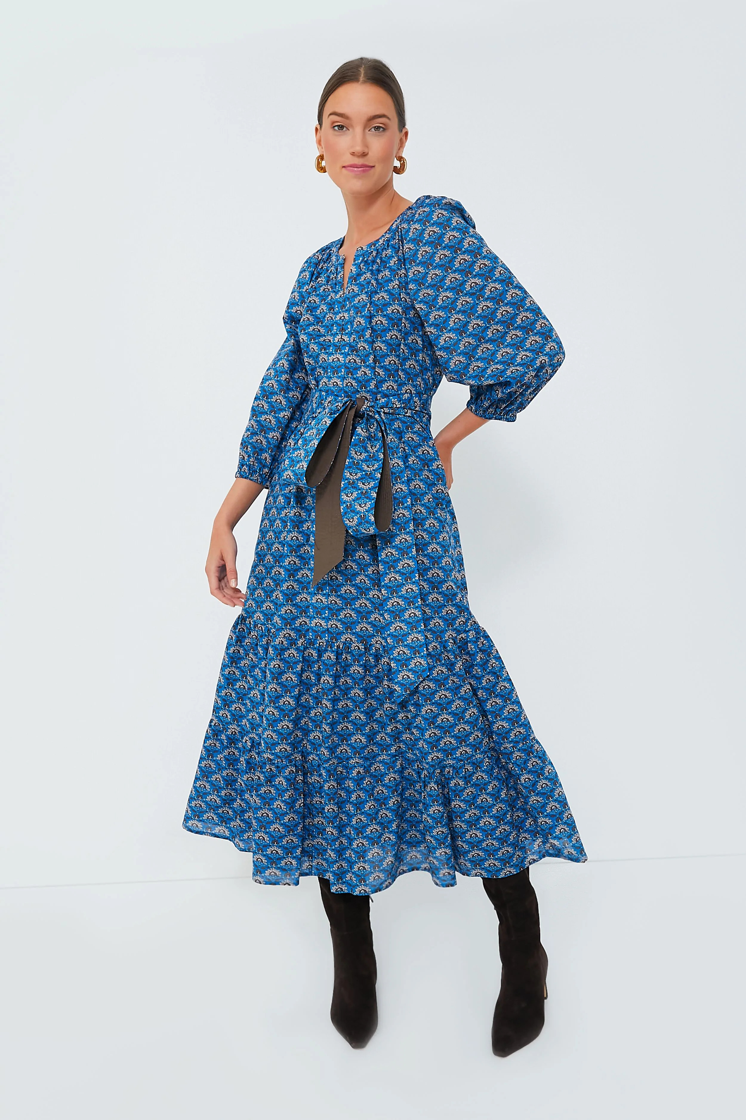 Indigo Peacock Lyles Dress | Tuckernuck (US)