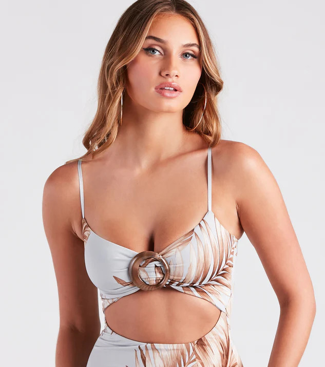 Out Of Office Tropical Print Maxi Dress | Windsor Stores