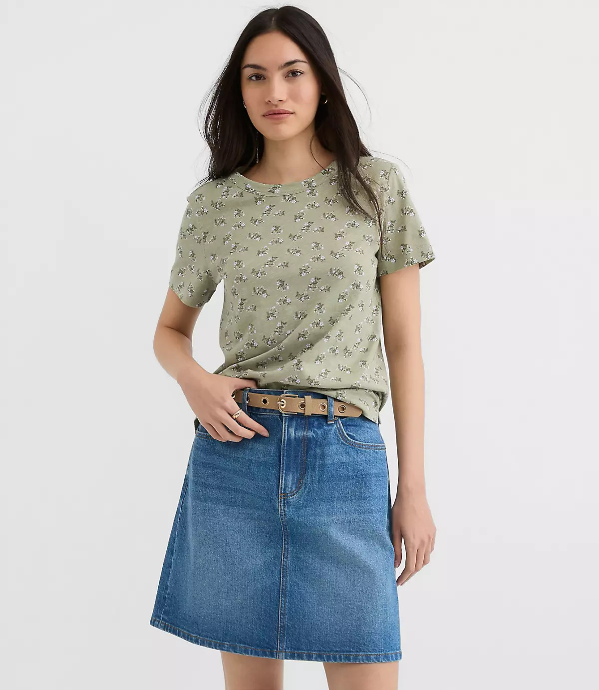 Floral Everyday Crew Tee | LOFT