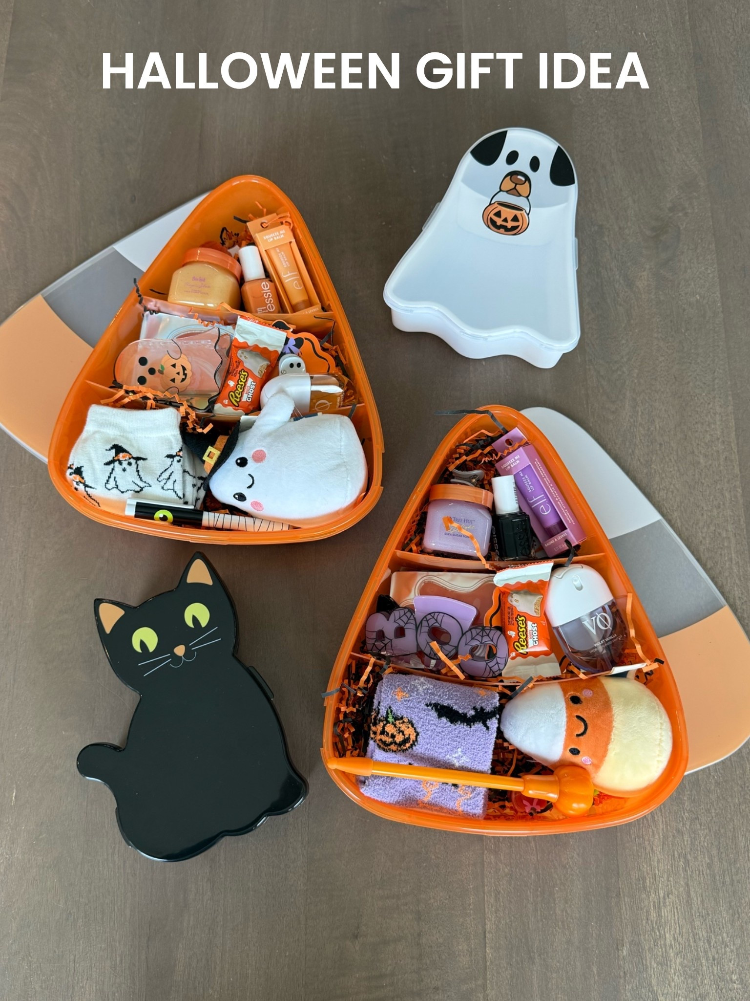 Halloween gift idea using these $10 snack boxes! NEW THIS YEAR- the candy corn snack box + these small ghost dog and cat snack boxes that are adorable!

#LTKSeasonal #LTKHome #LTKmomlife