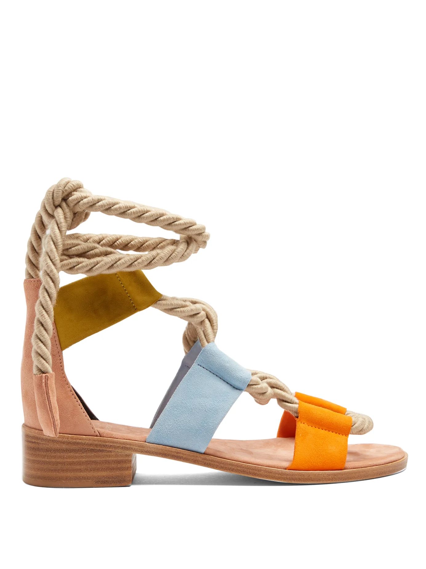 Azur suede flat sandals | Matches (US)