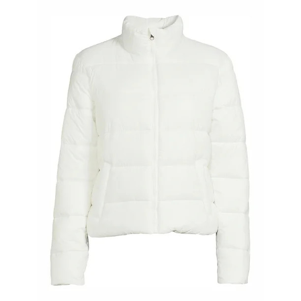 Time and Tru Women's and Women's Plus Size Cropped Puffer Jacket - Walmart.com | Walmart (US)