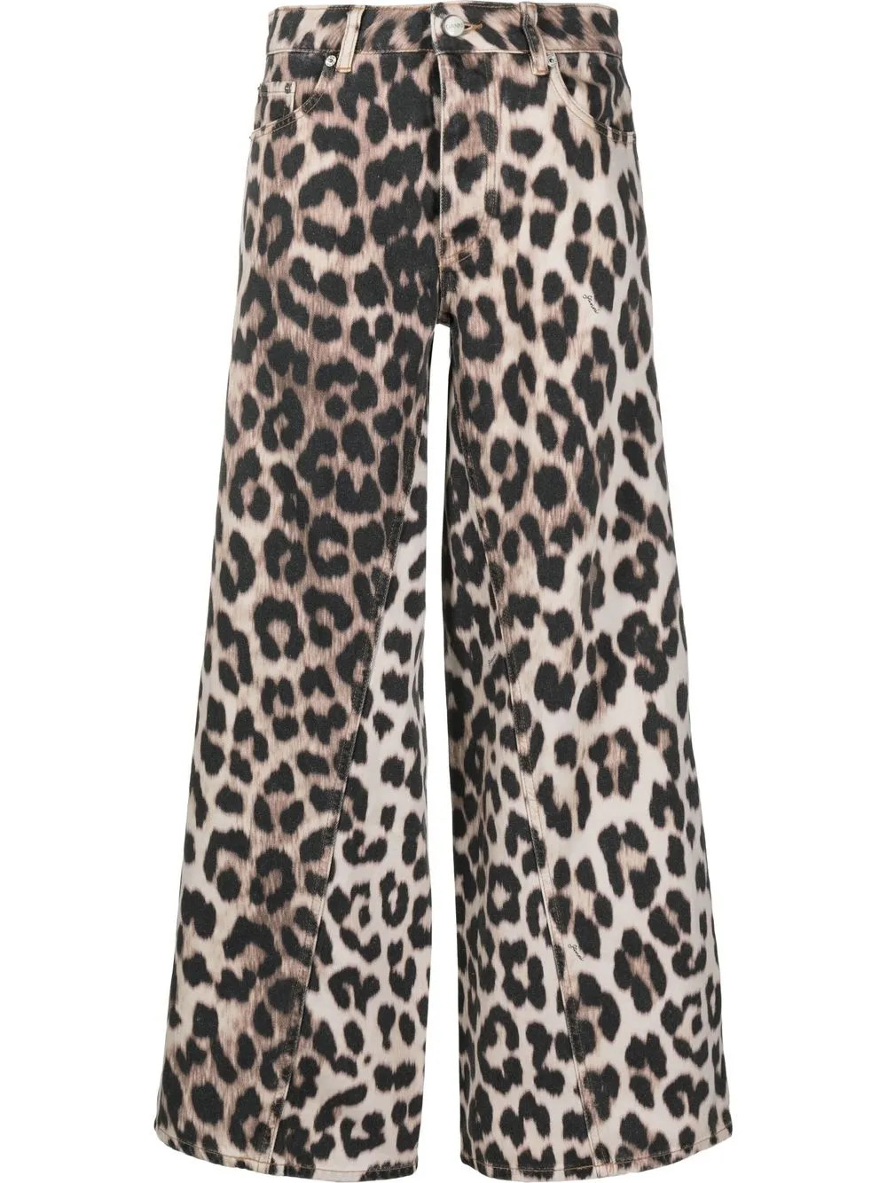 leopard-print organic cotton trousers | Farfetch Global