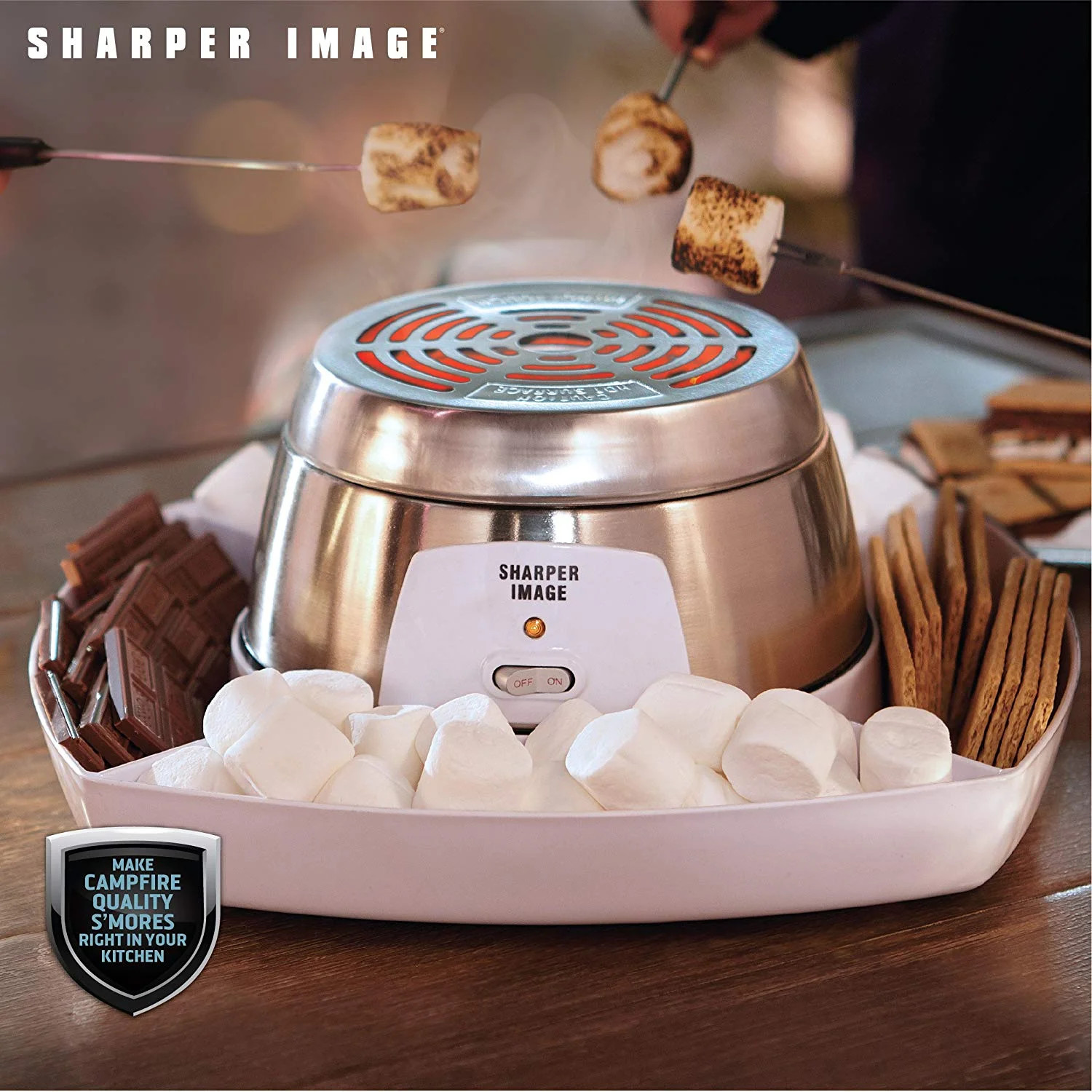 SHARPER IMAGE Electric Tabletop S'mores Maker for Indoors, 6 Piece Set | Walmart (US)