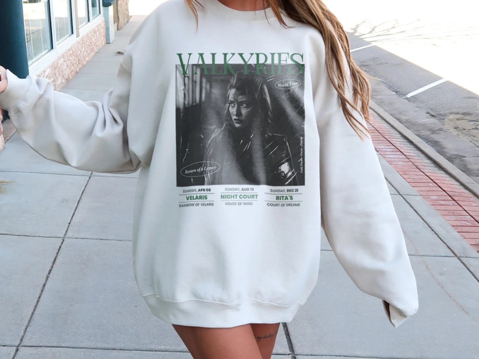 Nesta Archeron Valkyrie Concert Tour Sweatshirt ACOTAR Sweater Acosf Gwen Emerie Lady Death House... | Etsy (US)