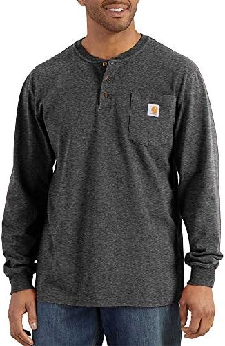 Carhartt Men's Loose Fit Heavyweight Long-Sleeve Pocket Henley T-Shirt | Amazon (US)