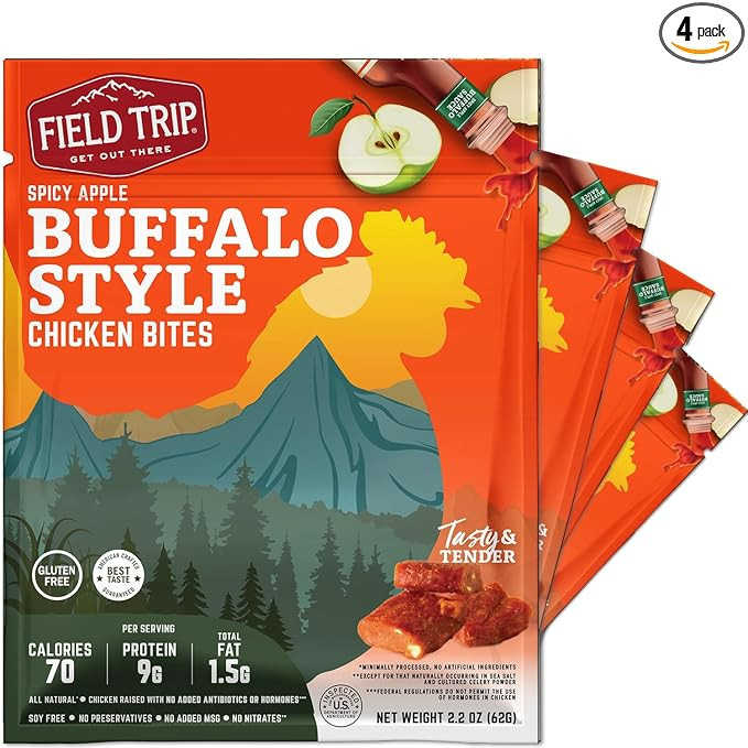 Field Trip Chicken Jerky Bites, All Natural and Gluten Free, Keto and Paleo-Friendly Healthy Snac... | Amazon (US)