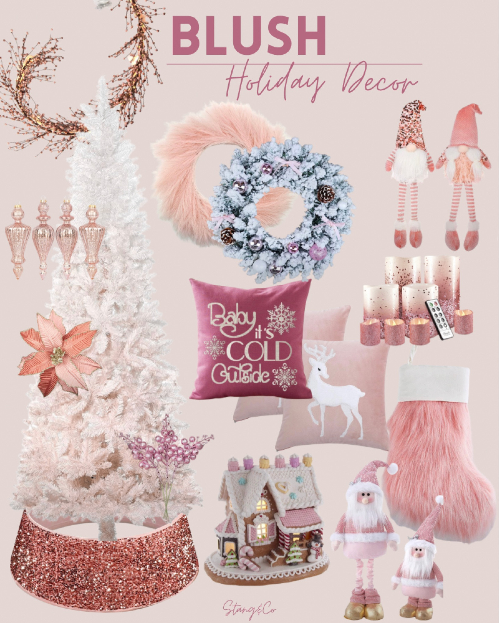 Blush holiday decor 

#LTKhome #LTKSeasonal #LTKHoliday