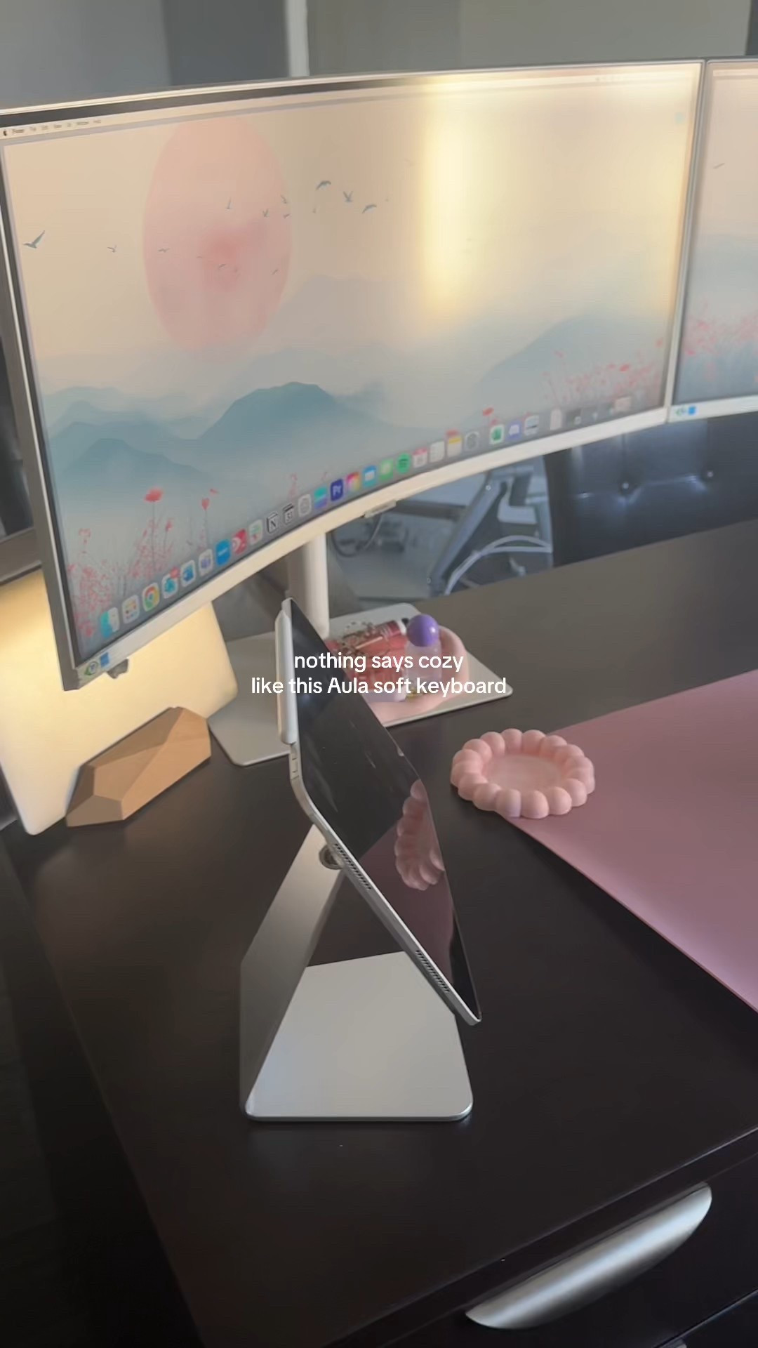 Nothing says cozy desk like an Aula keyboard 💜🩵🤍

#LTKFindsUnder100 #LTKHome #LTKWatchNow