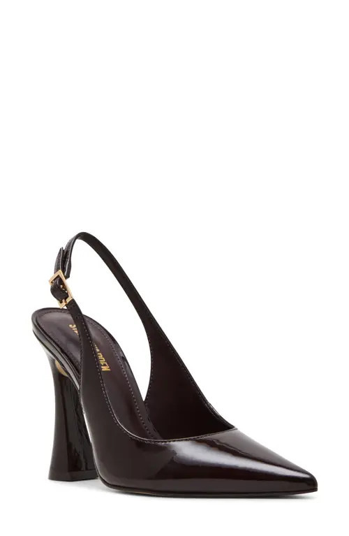 Steve Madden Blare Slingback Pointed Toe Pump in Brown Leather at Nordstrom, Size 9.5 | Nordstrom