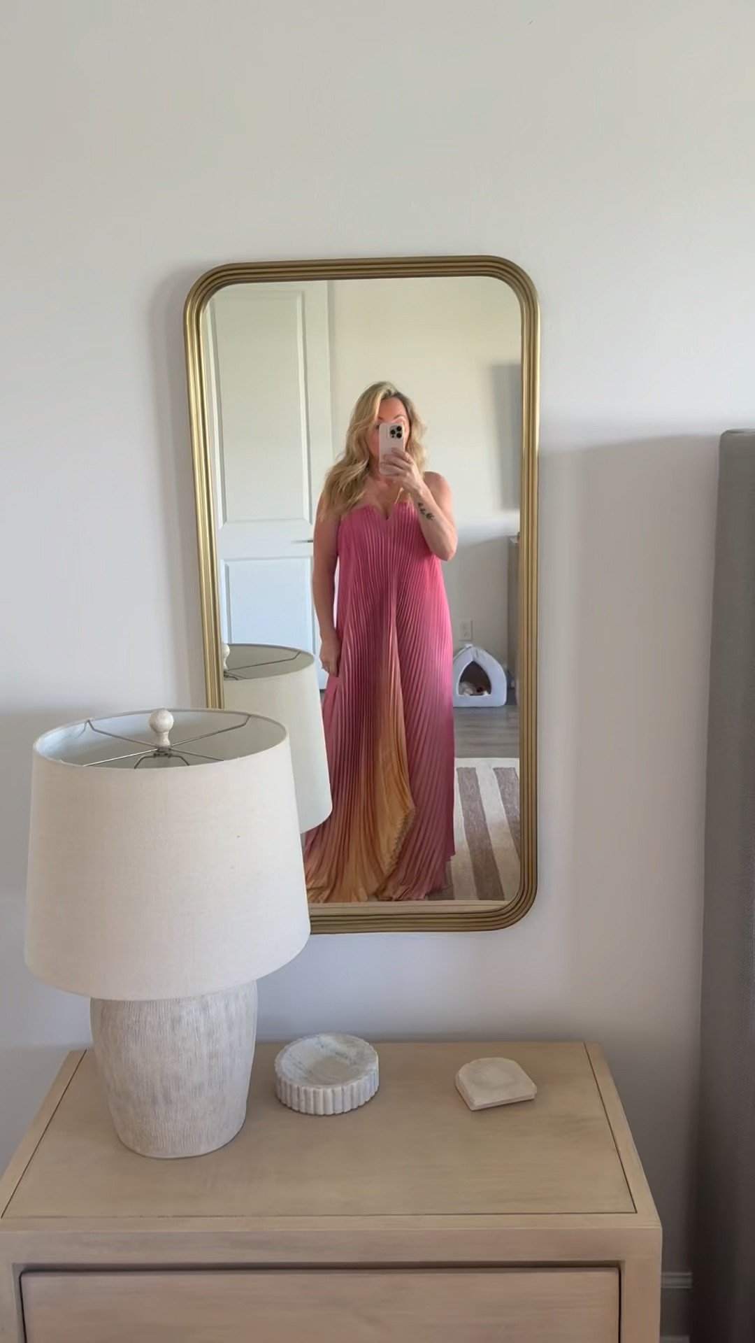 This most GORGEOUS ombré pleated dress!!! 🩷🧡😍 I cannot wait to eat this in Cabo!!! @VICI 



Vacation dress, resort style, maxi dress, summer dress, vacation style, Cabo outfit, vacay outfit 



#cabo #vacation #vacay #summerdress #dress #resortstyle #vacationdress #vici #summervacation #satindress

#LTKTravel #LTKSeasonal #LTKootd