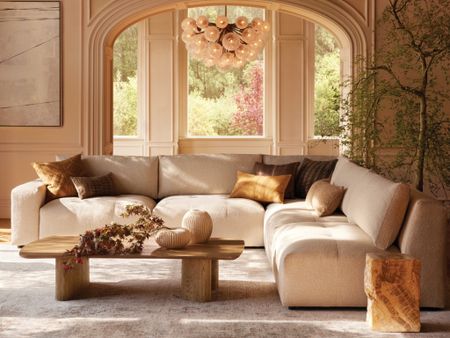 Ready for your living room fall refresh or the coming holiday season? We love the warm, inviting and chic look of this living room by Arhaus. The room features a comfy cloud white Modular sectional with a low profile, a round-edged oak coffee table, a soft to feet handknotted rug and a stunning chandelier that is handblown and handcrafted. 

#LTKSeasonal #LTKHoliday #LTKhome