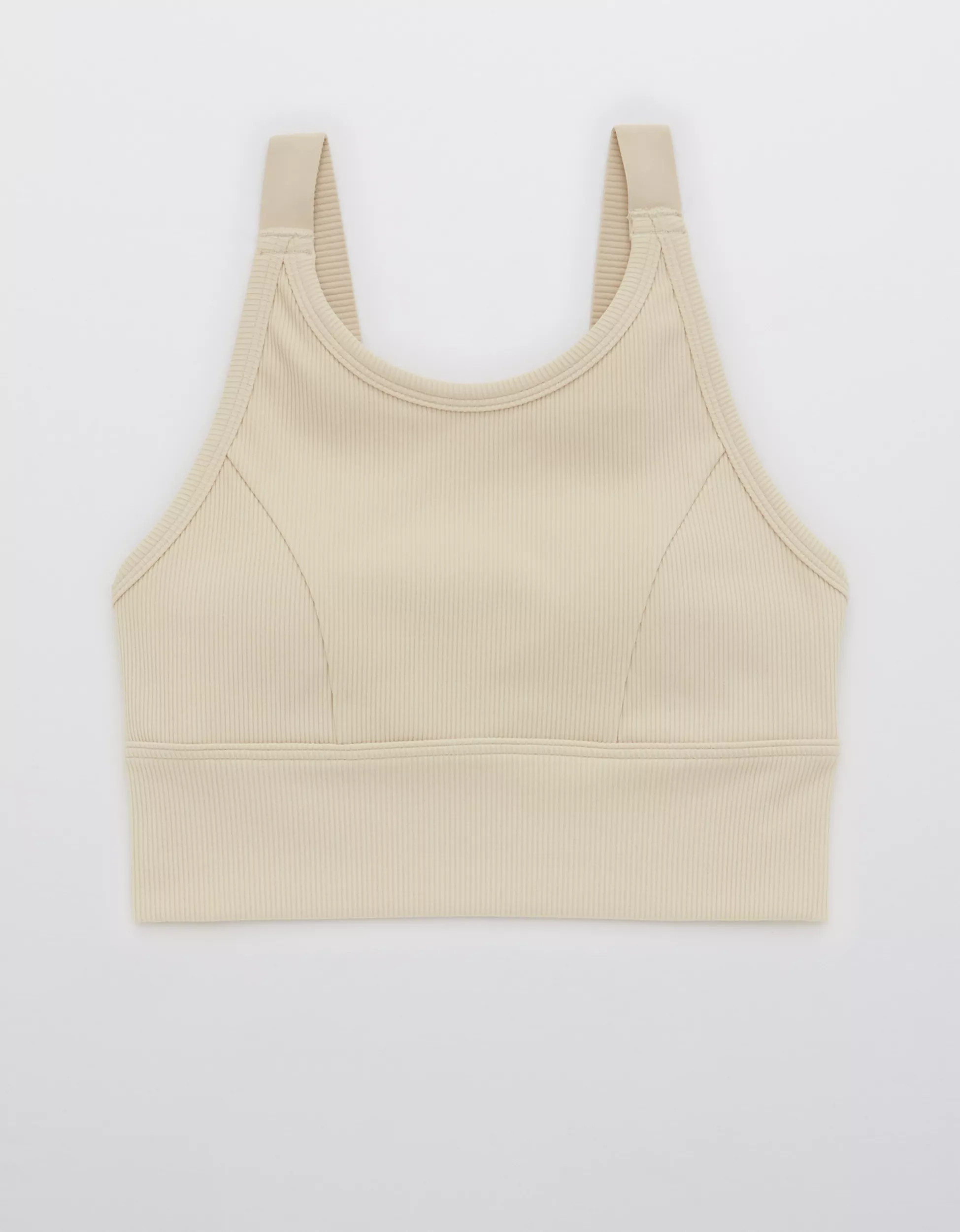 OFFLINE Ribbed High Neck Sports Bra | American Eagle Outfitters (US & CA)