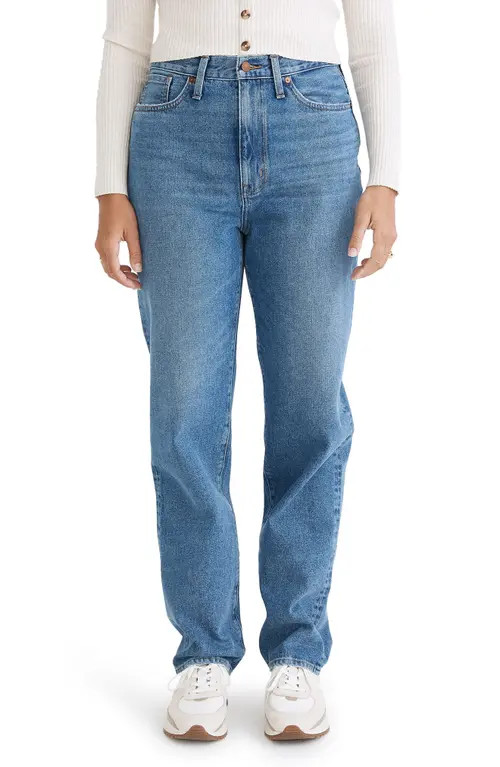 Madewell Baggy High Waist Straight Leg Jeans in Westmont Wash at Nordstrom, Size 31 | Nordstrom