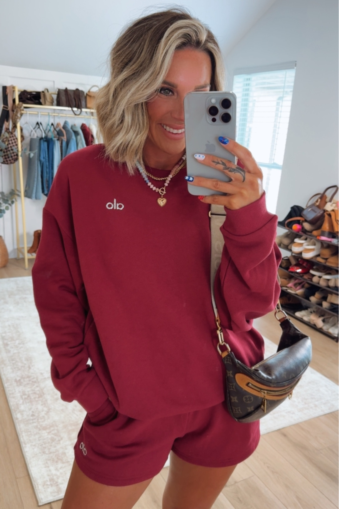 when Alo drops the perfect summer red color in their Alocade crewneck & shorts! I’m in a size small short, medium sweatshirt. I’m 5’6 139lbs 

#LTKootd #LTKdayinmylife #LTKSeasonal