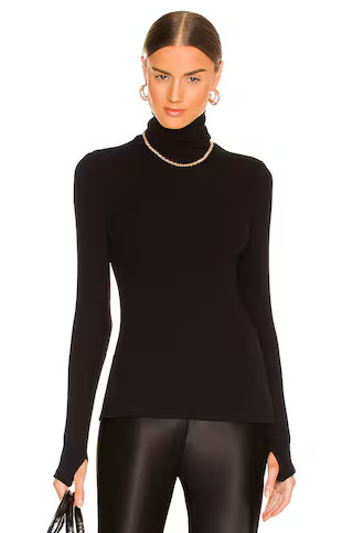 Enza Costa Sweater Knit Long Sleeve Turtleneck in Black from Revolve.com | Revolve Clothing (Global)