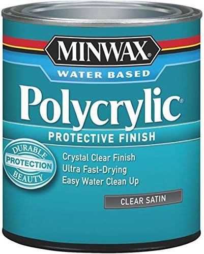 Minwax 233334444 Minwaxc Polycrylic Water Based Protective Finishes, 1/2 Pint, Satin | Amazon (US)