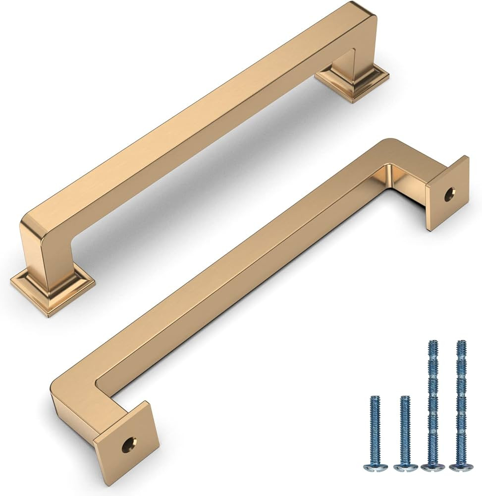 10 Pack 5 Inch(128mm) Kitchen Cabinet Handles Champagne Bronze Cabinet Pulls Kitchen Cabinet Hard... | Amazon (US)